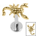 Titanium Internally Threaded Labrets 1.2mm - Titanium Scorpion