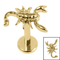 Titanium Internally Threaded Labrets 1.2mm - Titanium Scorpion