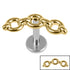 Titanium Internally Threaded Labrets 1.2mm - Titanium Solid Cable Chain