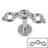 Titanium Internally Threaded Labrets 1.2mm - Titanium Solid Cable Chain