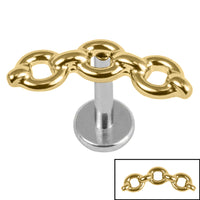 Titanium Internally Threaded Labrets 1.2mm - Titanium Solid Cable Chain