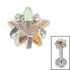 Titanium Claw Set CZ Jewelled Star for Internal Thread Shafts in 1.2mm