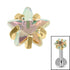 Titanium Claw Set CZ Jewelled Star for Internal Thread Shafts in 1.2mm