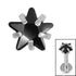 Titanium Claw Set CZ Jewelled Star for Internal Thread Shafts in 1.2mm