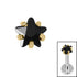 Titanium Claw Set CZ Jewelled Star for Internal Thread Shafts in 1.2mm