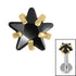 Titanium Claw Set CZ Jewelled Star for Internal Thread Shafts in 1.2mm