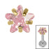 Titanium Claw Set CZ Jewelled Star for Internal Thread Shafts in 1.2mm