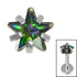 Titanium Claw Set CZ Jewelled Star for Internal Thread Shafts in 1.2mm