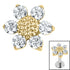 Titanium Internal Jewelled Golden Daisy Top