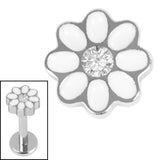 Titanium Internal Jewelled Hazy Daisy Top
