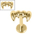 Titanium Internally Threaded Labrets 1.2mm - Titanium Emrys Vampire Fangs
