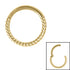 Steel Twisted Rope Hinged Clicker Ring