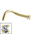Steel Claw Set Jewelled Nose Studs
