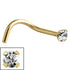 Steel Claw Set Jewelled Nose Studs