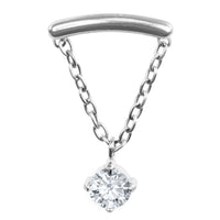 Titanium Internal Concealed Jewelled Chain Top