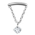 Titanium Internal Concealed Jewelled Chain Top