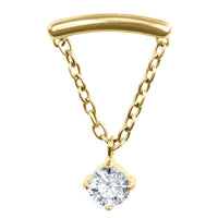 Titanium Internal Concealed Jewelled Chain Top
