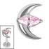 Titanium Internal Jewelled Trekking Crescent Moon Top