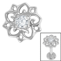 Titanium Internal Jewelled Lotus Mandala Top