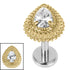 Titanium Internally Threaded Labrets 1.2mm - Titanium Kashvi Asia Teardrop
