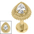 Titanium Internally Threaded Labrets 1.2mm - Titanium Kashvi Asia Teardrop