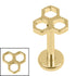 Titanium Internally Threaded Labrets 1.2mm - Titanium Honeycomb