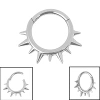 Titanium Punked Hinged Clicker Ring