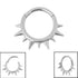 Titanium Punked Hinged Clicker Ring
