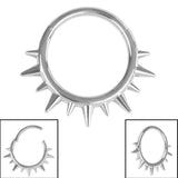 Titanium Punked Hinged Clicker Ring