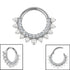 Titanium Arielle Pearl Hinged Clicker Ring