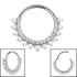 Titanium Arielle Pearl Hinged Clicker Ring