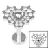 Titanium Internally Threaded Labrets 1.2mm - Titanium Captured Heart