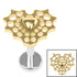 Titanium Internally Threaded Labrets 1.2mm - Titanium Captured Heart
