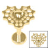 Titanium Internally Threaded Labrets 1.2mm - Titanium Captured Heart