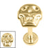 Titanium Internally Threaded Labrets 1.2mm - Titanium Death Head