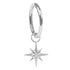 Titanium Hinged Clicker Ring with Titanium Jewelled 8 Point Star Charm