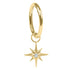 Titanium Hinged Clicker Ring with Titanium Jewelled 8 Point Star Charm