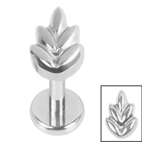 Titanium Internally Threaded Labrets 1.2mm - Titanium Fern
