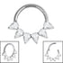 Titanium Encrusted Diadem Jewelled Hinged Clicker Ring