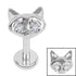 Titanium Internally Threaded Labrets 1.2mm - Titanium Jewelled Vixen