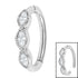 Steel Huggie Belly Clicker Ring - Paris Milgrain