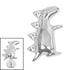 Titanium Internal Jewelled Spiked Dino