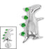 Titanium Internal Jewelled Spiked Dino
