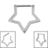 Titanium Supernova Star Hinged Clicker Ring