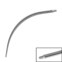 Titanium Curved Tapered Insertion Pin for Internally Threaded Jewellery