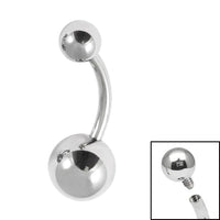 Titanium Internally Threaded Belly Bar 1.6mm