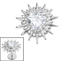 Titanium Internal Crowned Barbed Heart