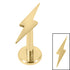 Titanium Internally Threaded Labrets 1.2mm - Titanium Thunderbolt