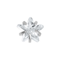 Titanium Threadless (Bend fit) Claw Set CZ Jewelled Star