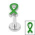 Titanium Internally Threaded Labrets 1.2mm - Titanium Awareness Ribbon